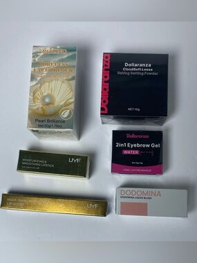 Brand New Makeup Bundle 2in1 Eyebrow Gel - lip gloss-Pink/Black Long-Lasting